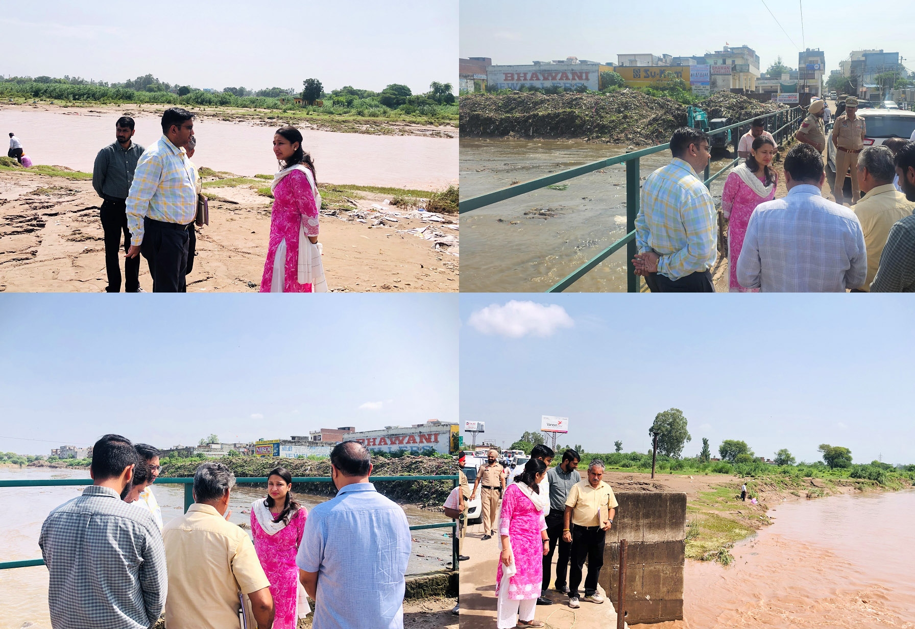 Deputy Commissioner Komal Mittal Visits Baltana and Mubarikpur to Review Post-Overflow Situation